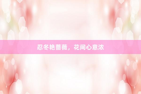 忍冬艳蔷薇，花间心意浓