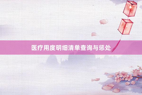 医疗用度明细清单查询与惩处